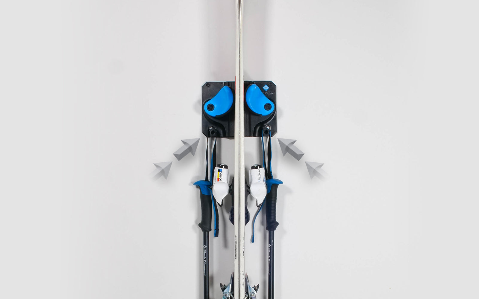 ski storage for pole hangers