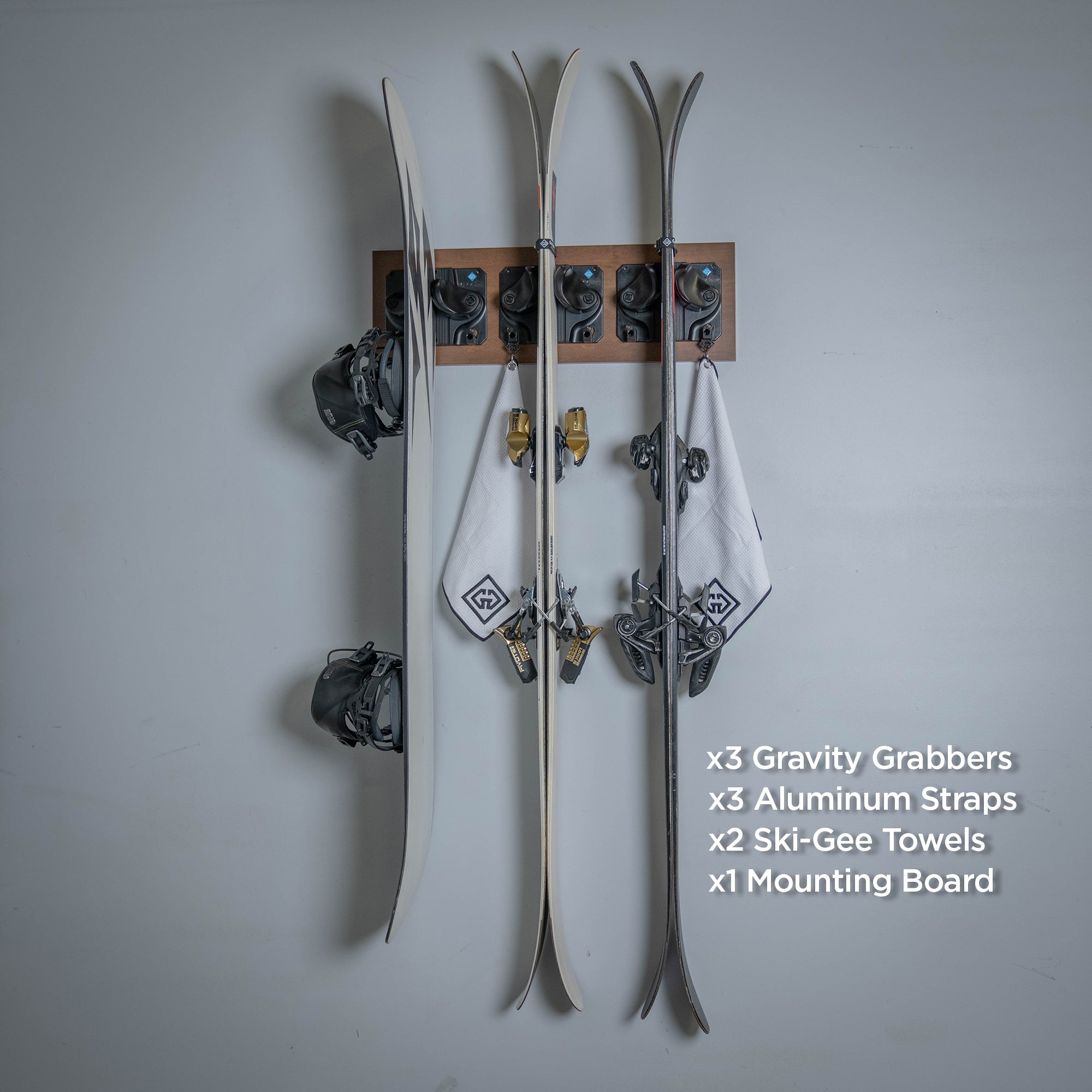 Supporto Da Parete Gravity Grabber Per Sci E Snowboard - Universale, Portatile, Ciano - Foto 2