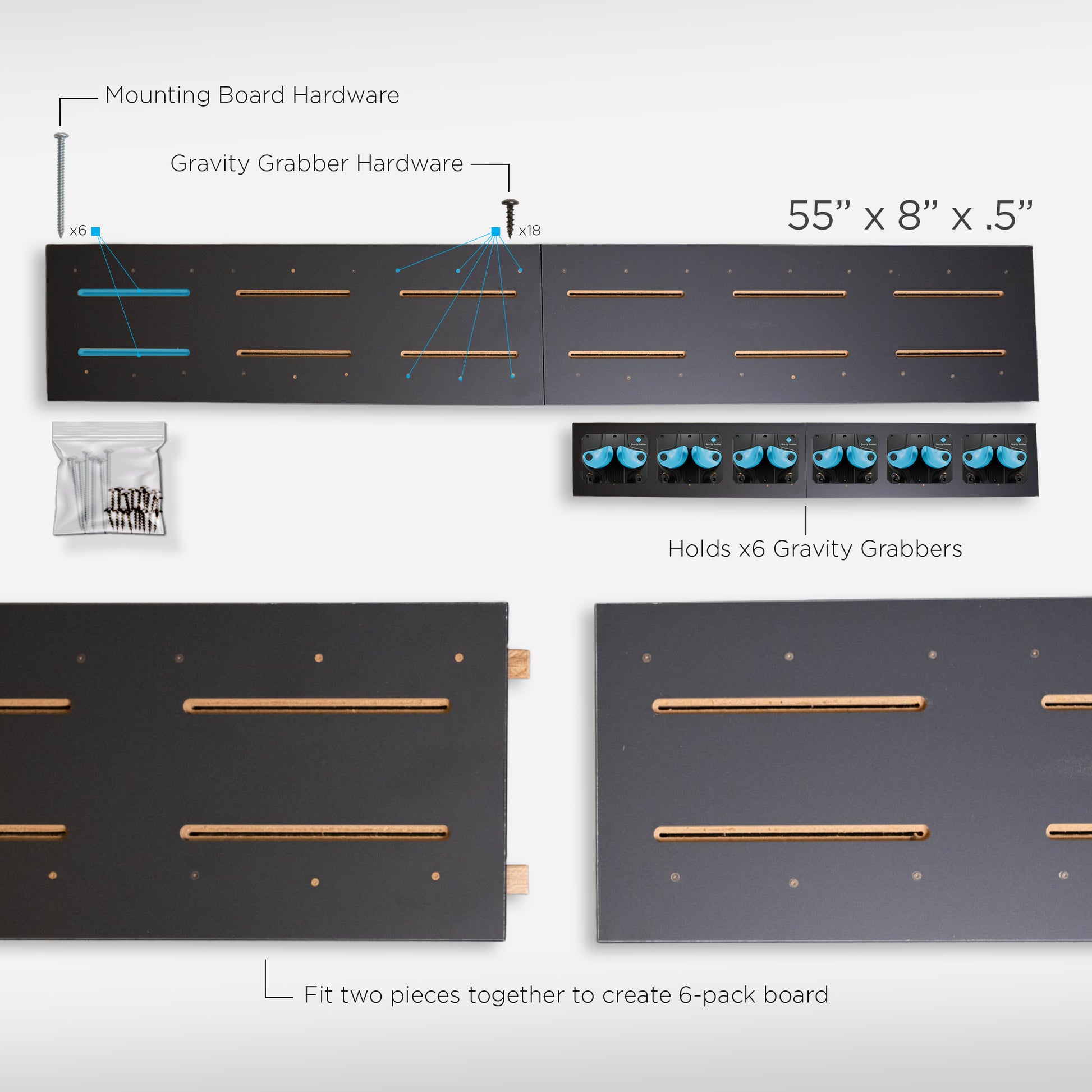 White Bundle Graphite Board - Gravity Grabber®