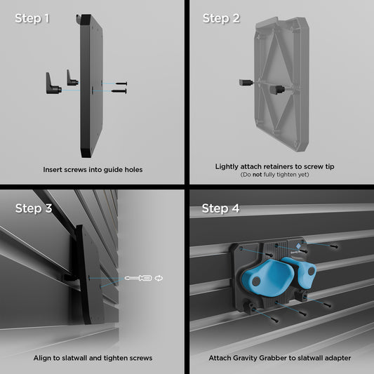 Slatwall Adapter (3" Standard) - Gravity Grabber®