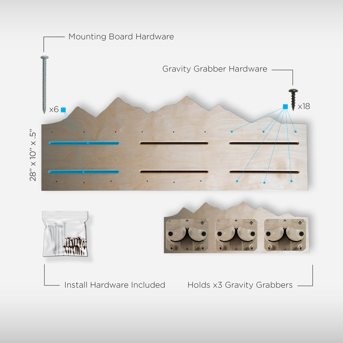 Mounting Board - Baltic Birch - Gravity Grabber®
